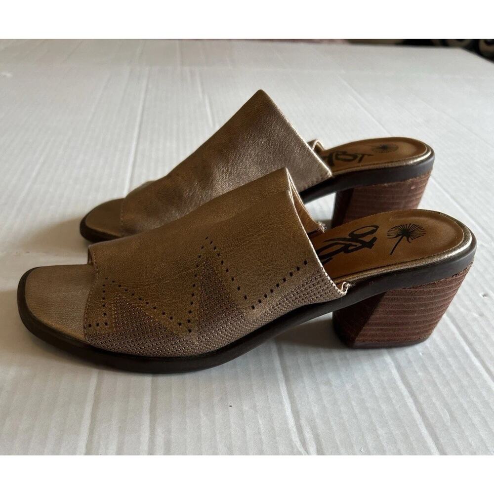 OTBT Women’s Bravura Dark Bronze Leather Block Heel Sandals Mules Size‎ 6 M - Picture 2 of 15